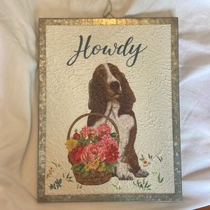 Pioneer Woman Howdy sign .. metal frame